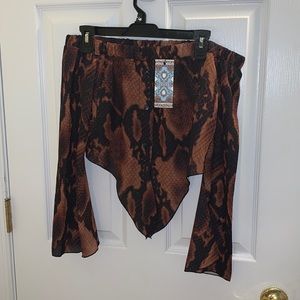 Never worn - Boohoo strapless top